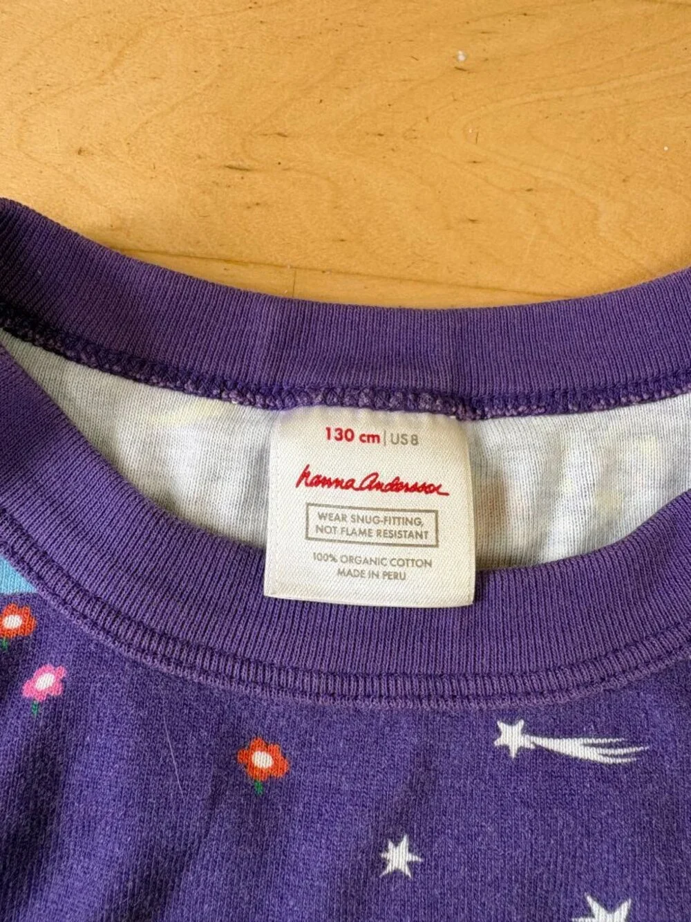 Hanna Anderson Pajamas 130 size 8 Lot Of 2 Polar Bear + Castle long sleeve